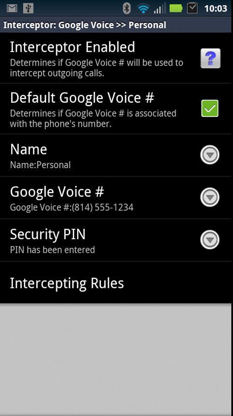 Call Interceptor: Google Voice