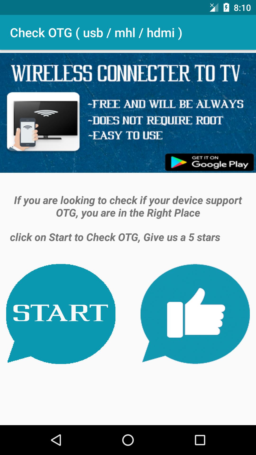 Check OTG ( usb / mhl / hdmi )