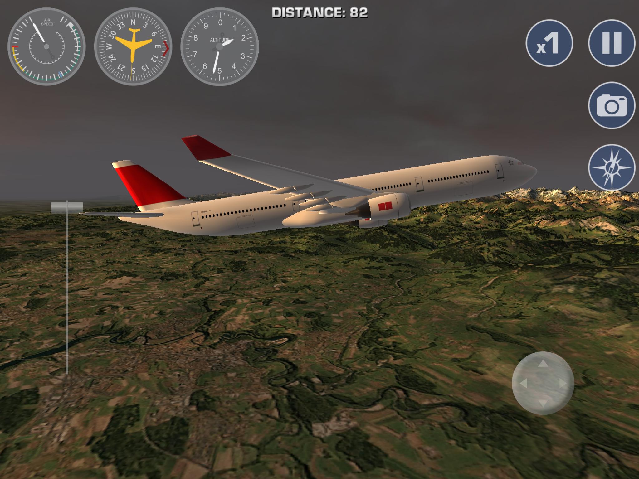 Airplane Fly the Swiss Alps