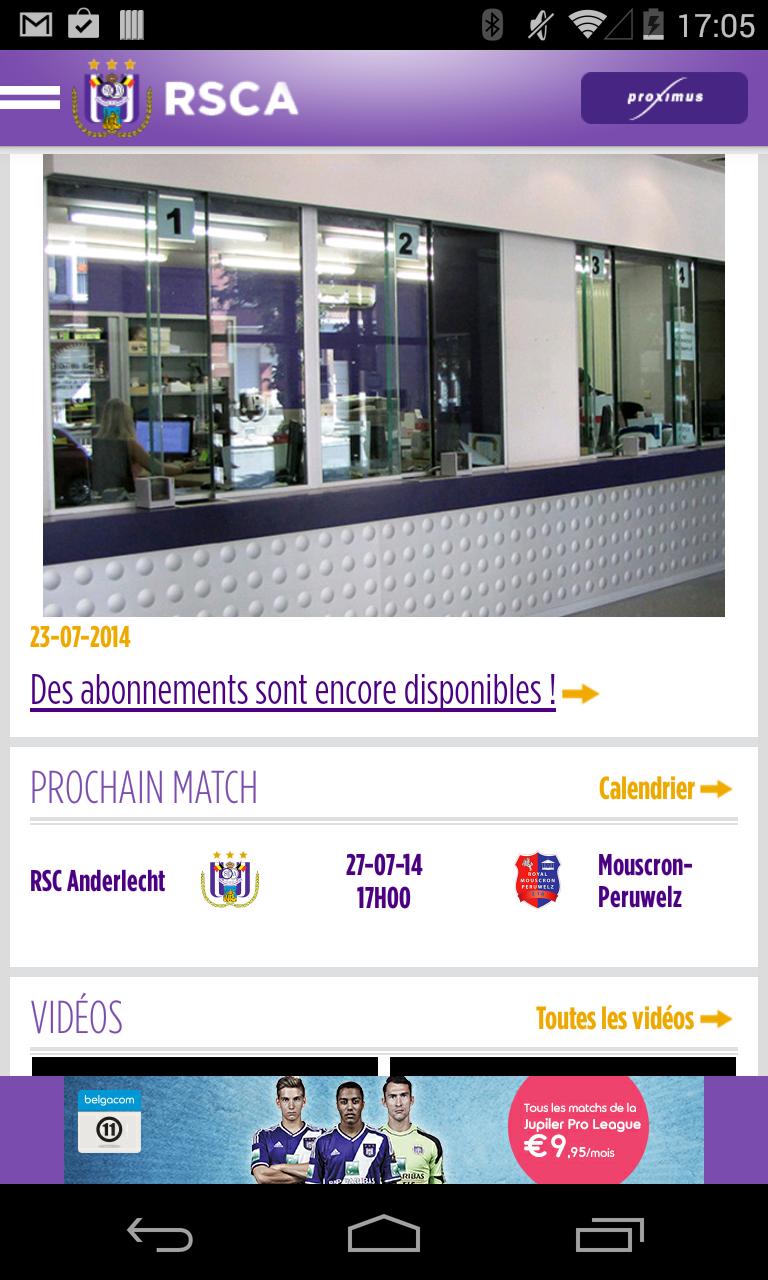 RSCA Official by Proximus