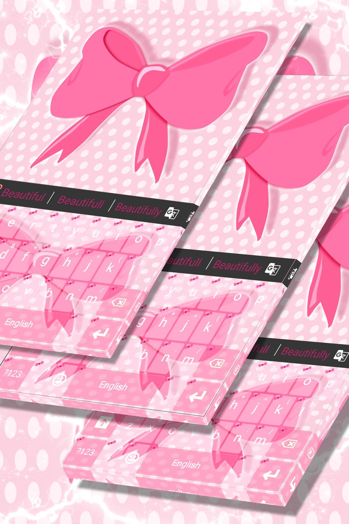 Pink Bow Keyboard Theme