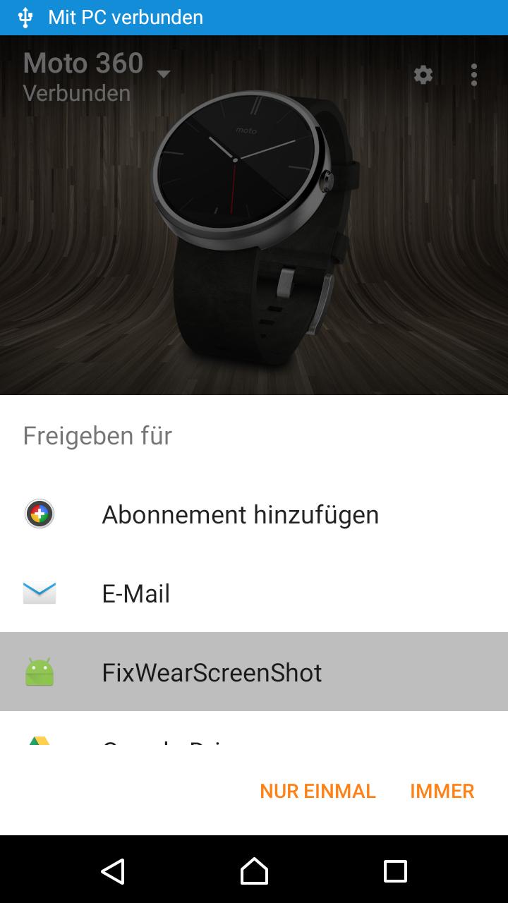 Screenshot Fix for Wear