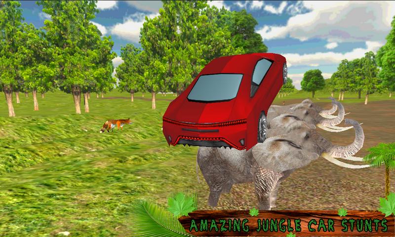 Crazy Jungle Car Stunts 3D