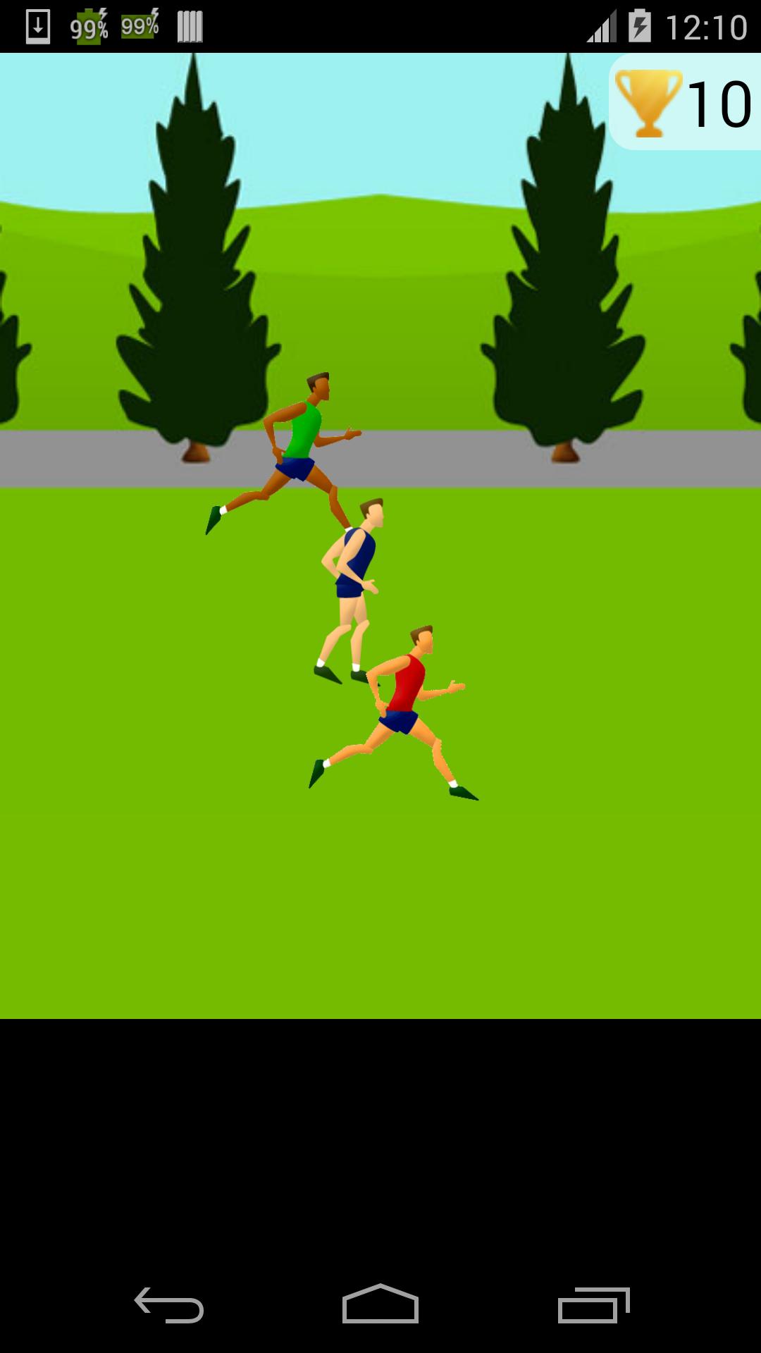 man and woman running game